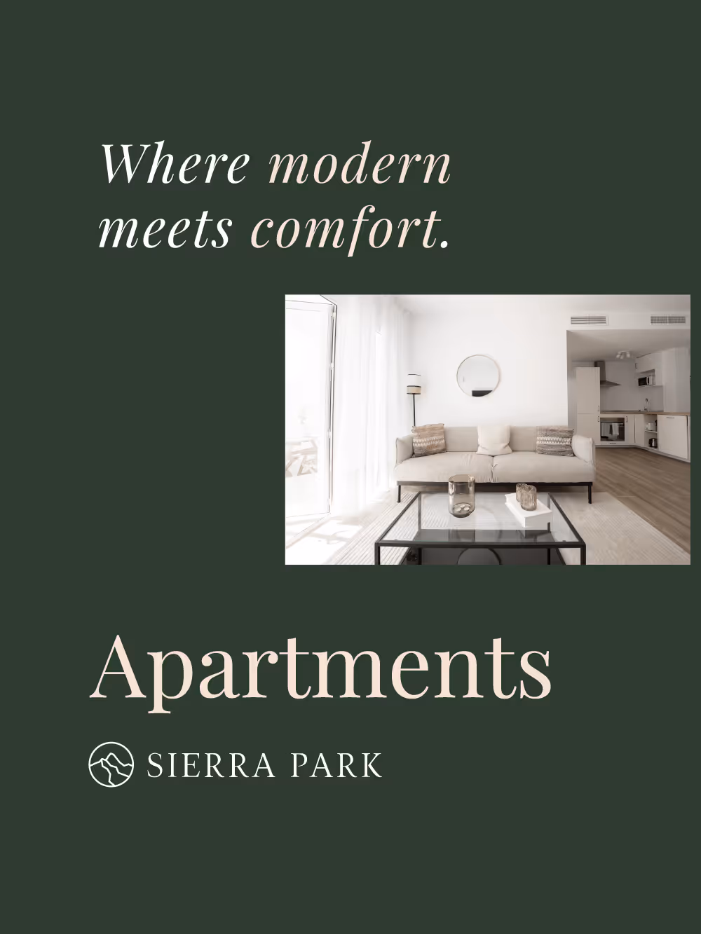 Sierra Park offers apartments. Where modern meets comfort